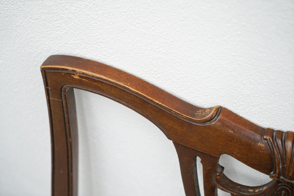 Vintage Chippendale Style Mahogany Twin Bed Frame