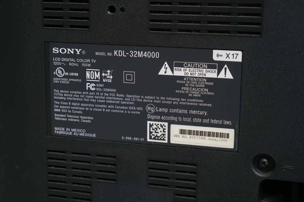 Sony 32" Bravia HDTV
