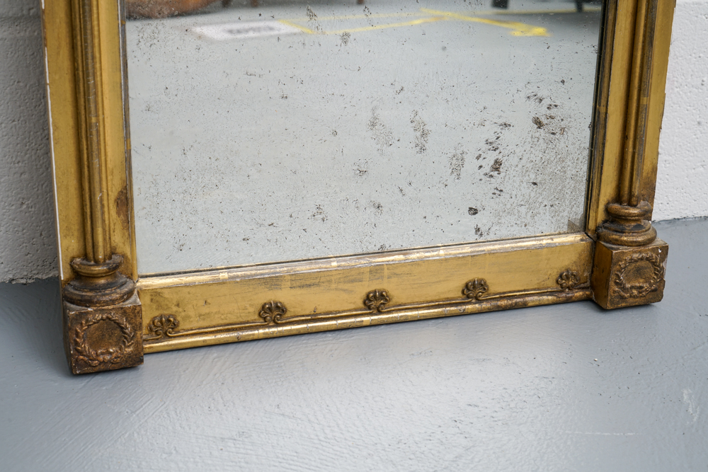 Antique Federal Gilt Wood Trumeau Mirror