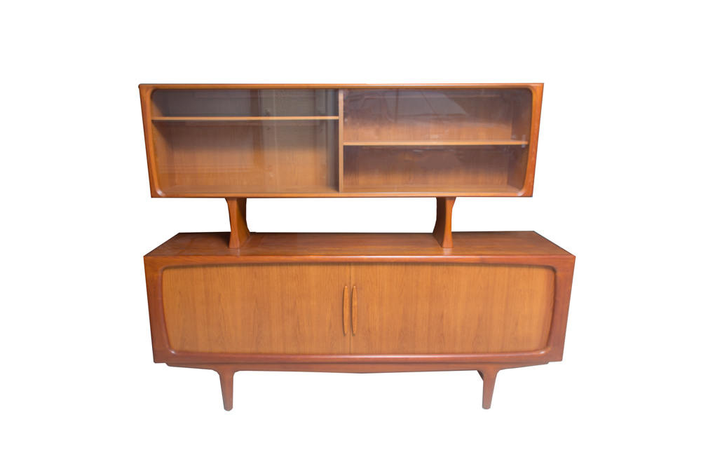 Danish Modern Teak Buffet with China Cabinet