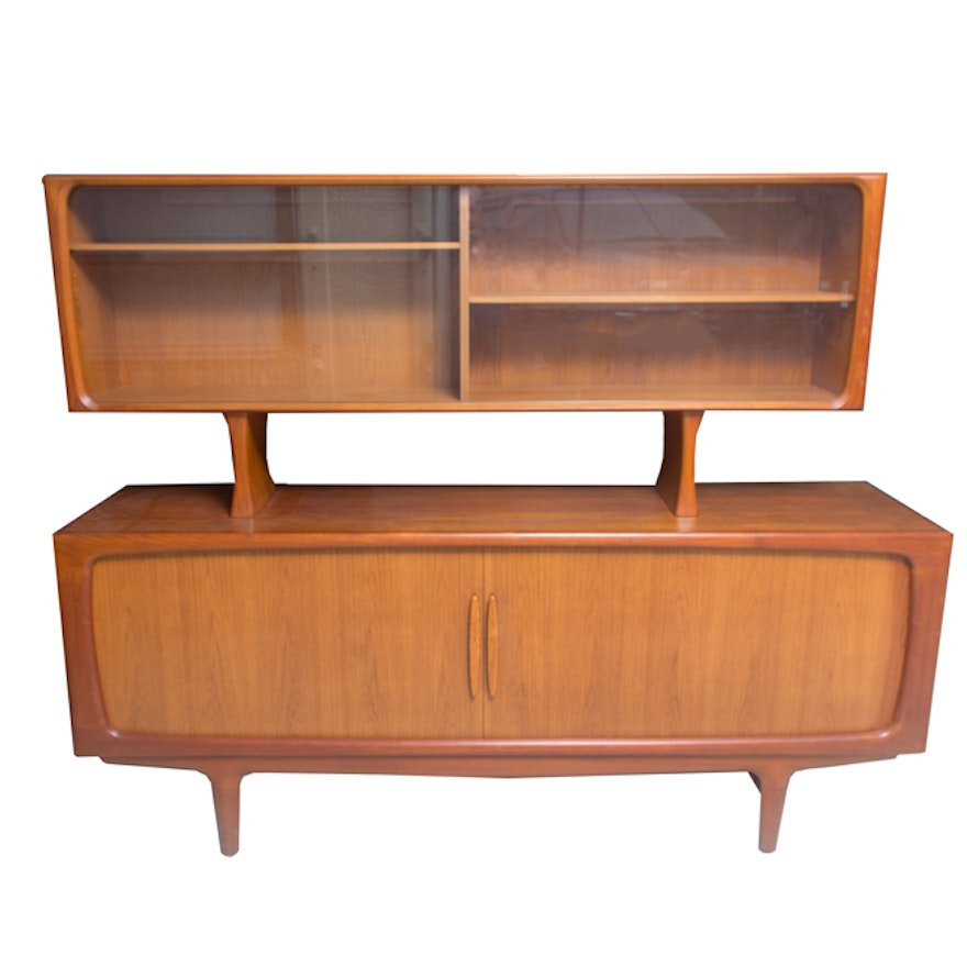 Danish Modern Teak Buffet with China Cabinet