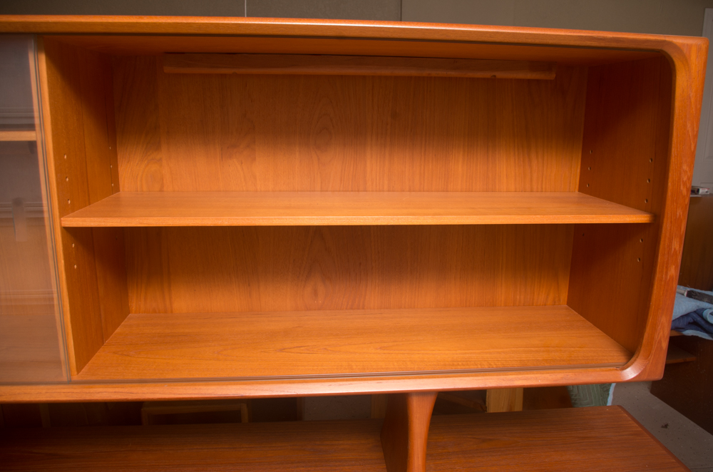 Danish Modern Teak Buffet with China Cabinet
