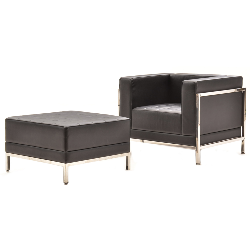 Belnick Mid Century Modern Club Chair and Ottoman