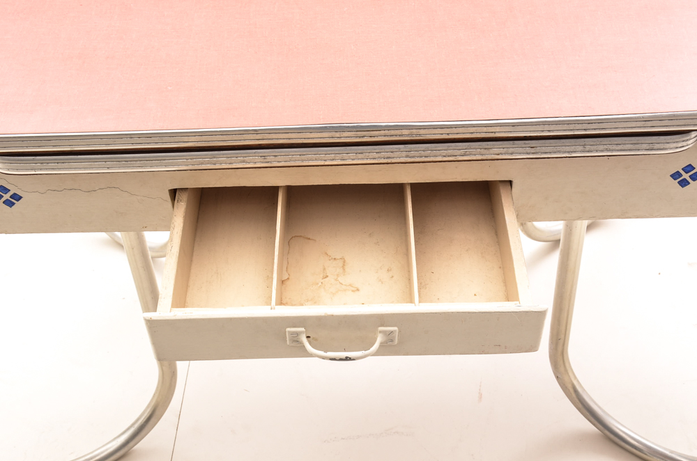 Mid Century Modern Draw-Leaf Table