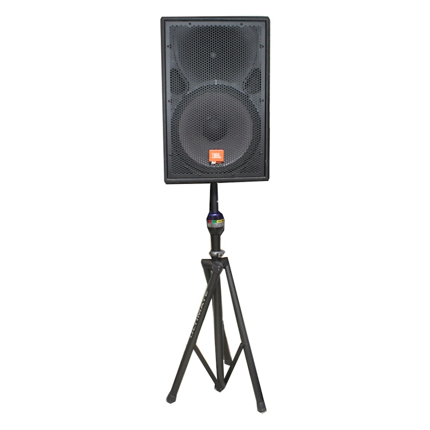 JBL MPRO 415 Professional Speaker with Ultimate Tripod Stand