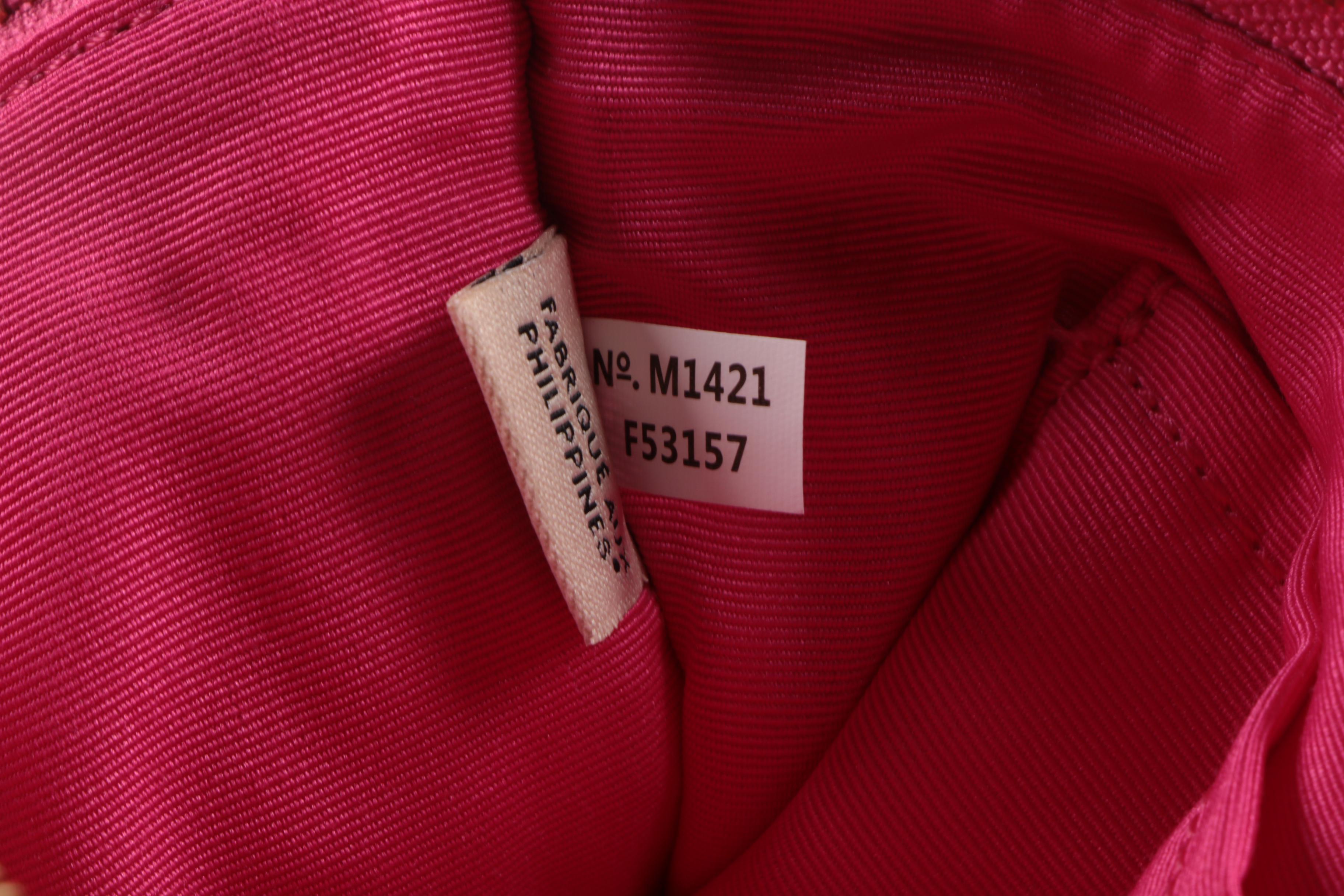 Coach Lyla Double Gusset Pink Ruby Pebbled Leather Crossbody/Wristlet