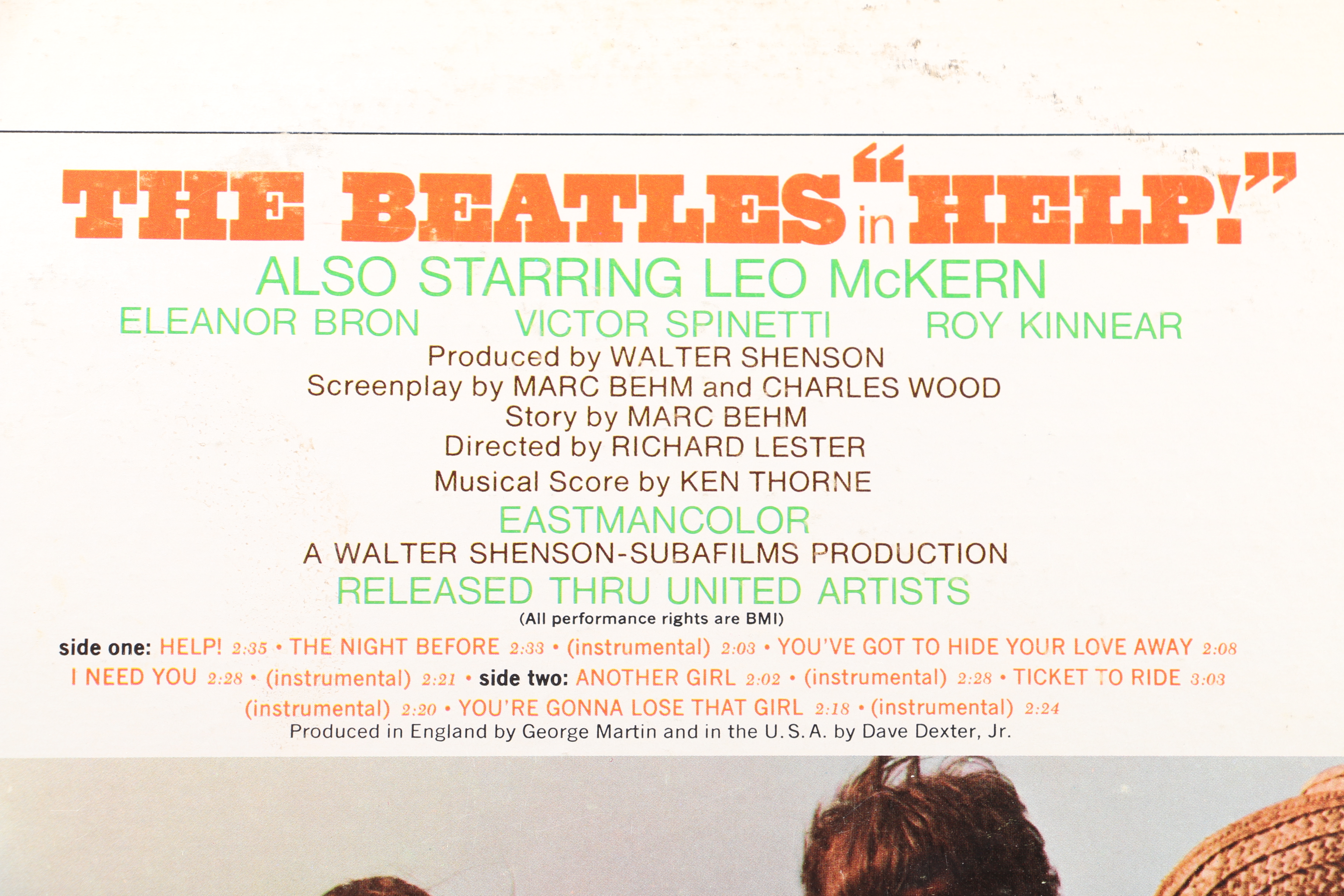 The Beatles "Help!" 1971 Original Motion Picture Soundtrack