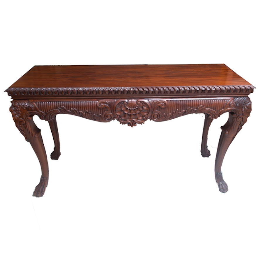 Queen Anne Style Mahogany Coffee Table