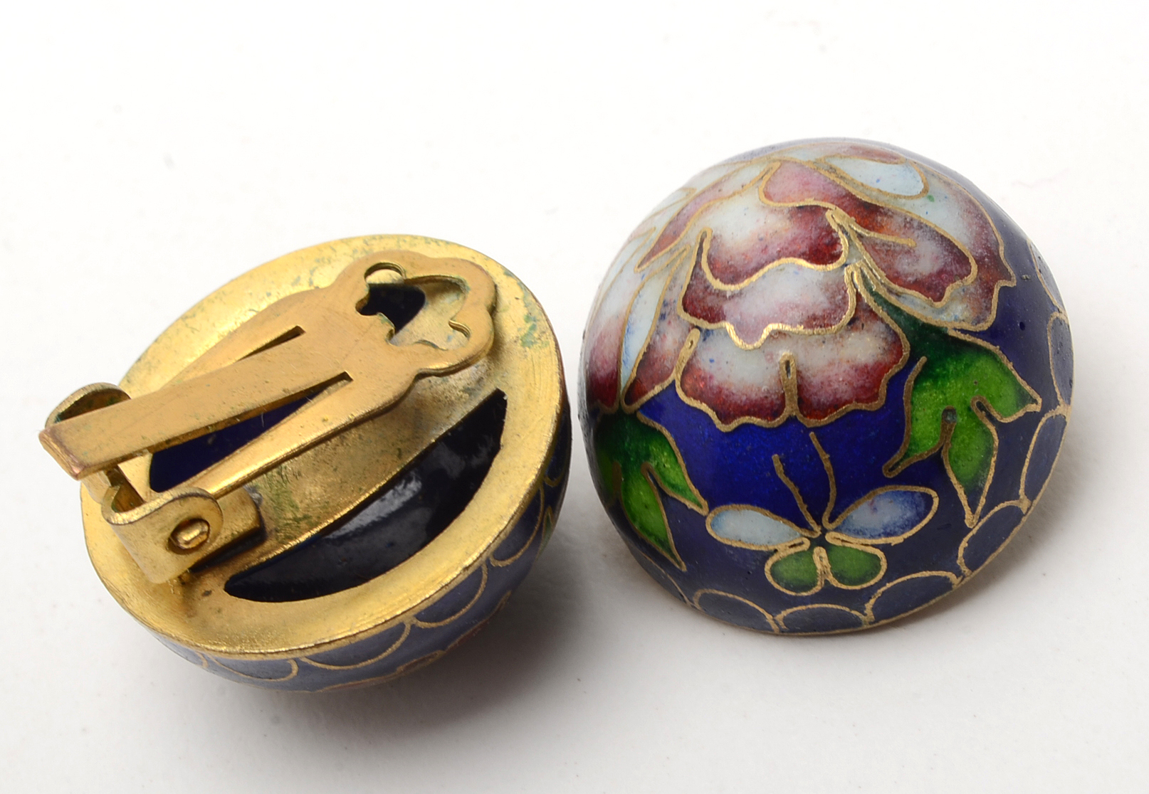 Chinese Cloisonné Enamel Demi-Parure Jewelry Set