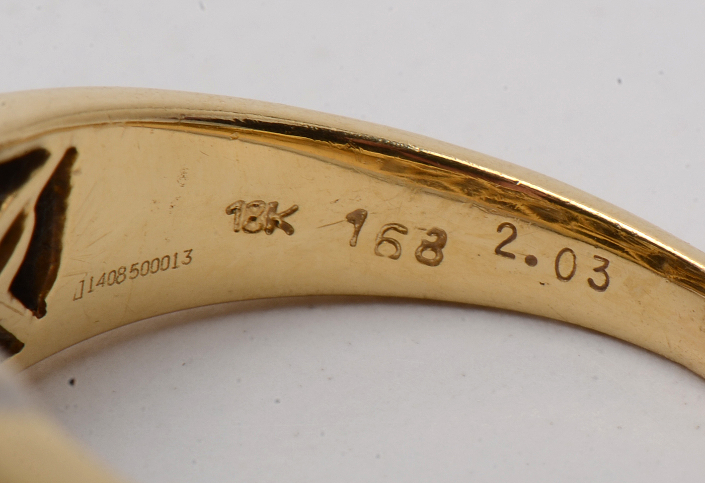 18K Yellow Gold  A. Napadol Designer 1.32 CTW Princess Cut Diamond Ring