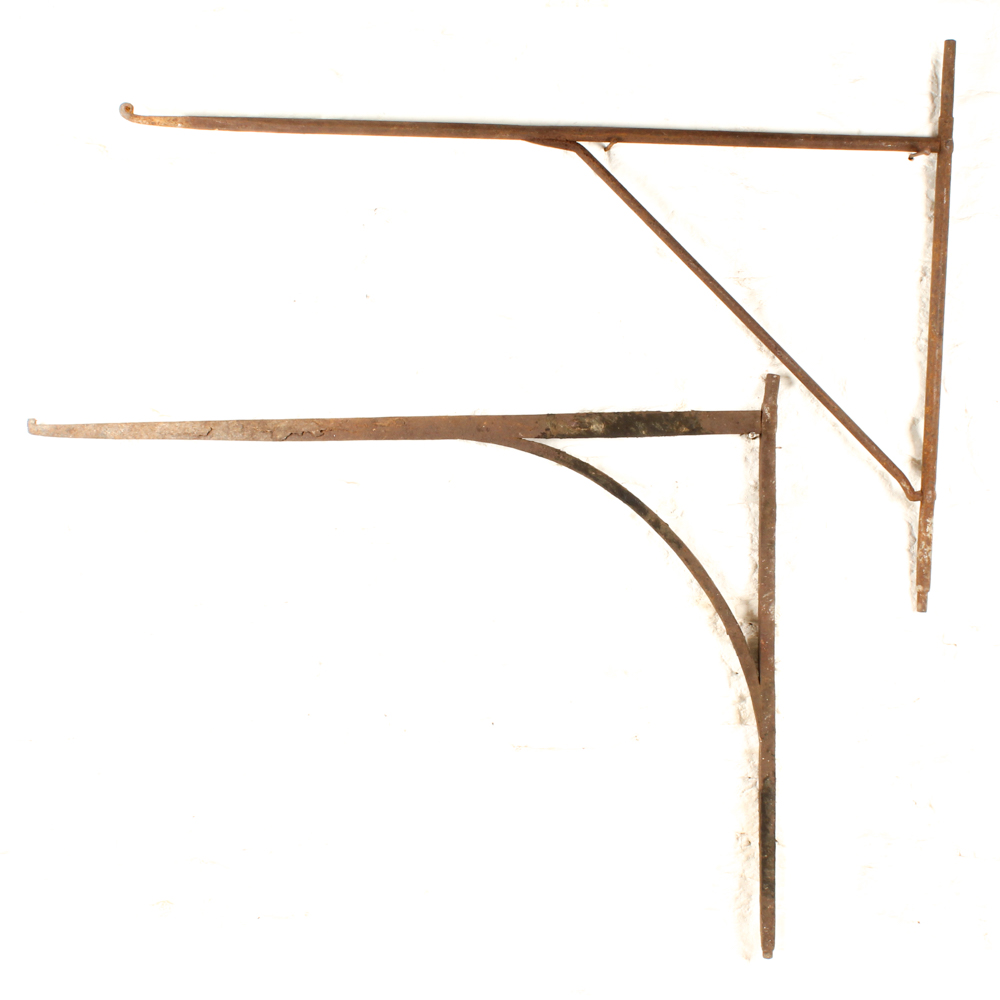Antique Hand-Forged Fireplace Cranes