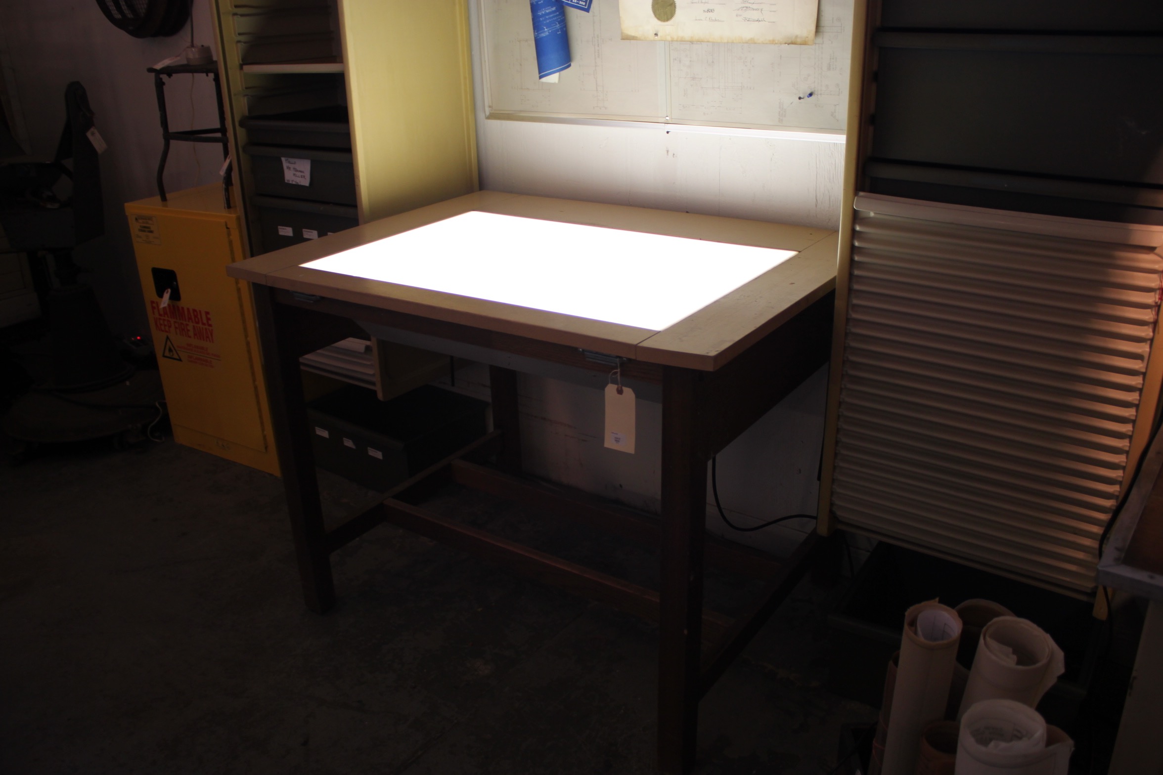 Vintage Illuminated Drafting Table