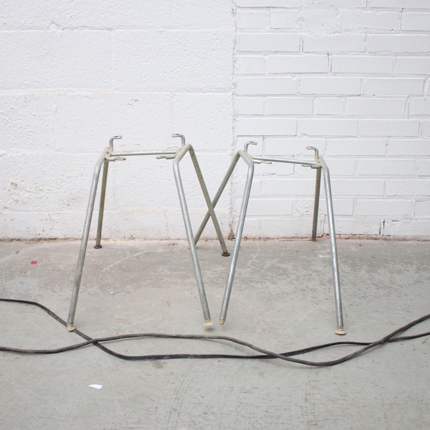 Vintage Herman Miller Shell Chair Style Metal Chair Frames