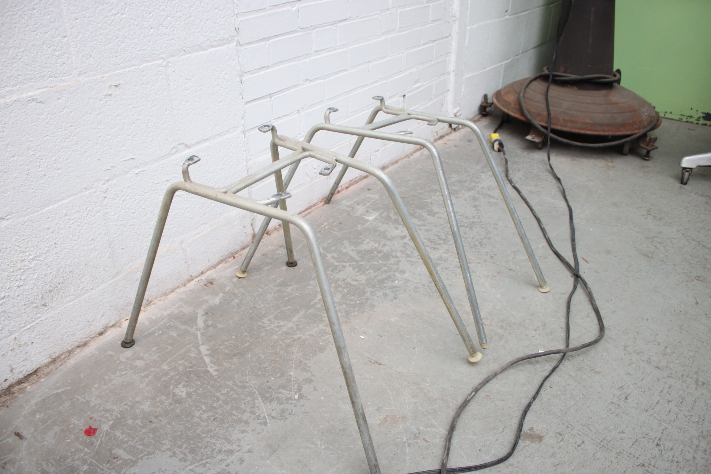 Vintage Herman Miller Shell Chair Style Metal Chair Frames