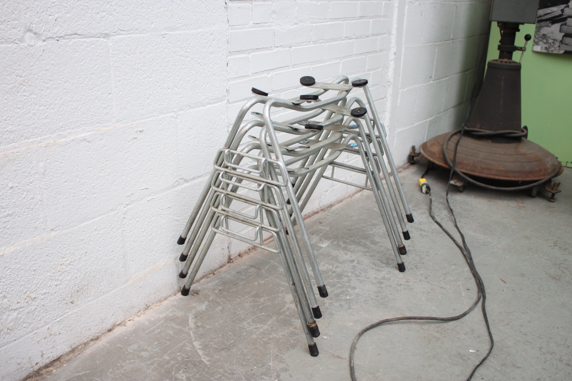 Vintage Herman Miller Shell Chair Style Metal Chair Frames