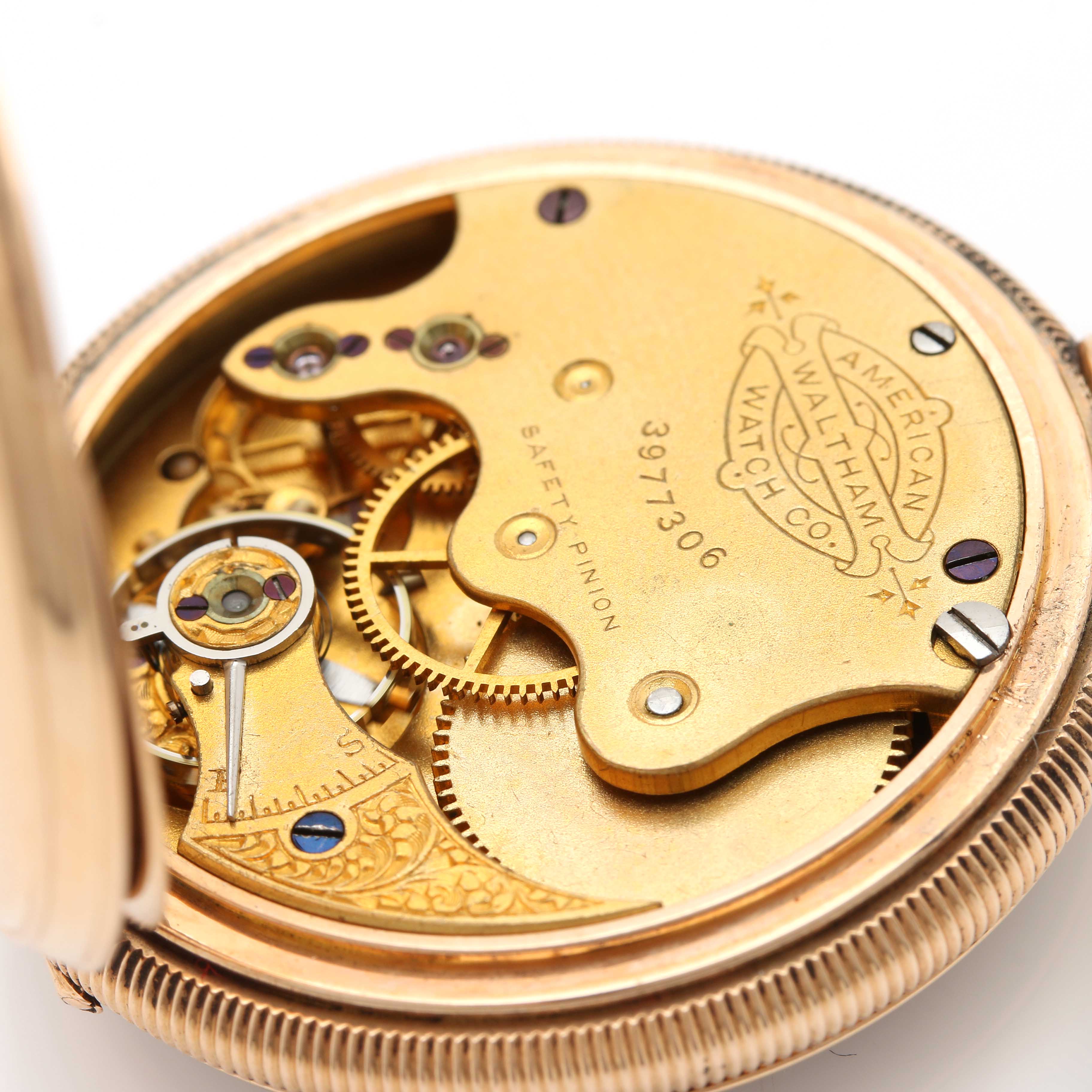 Antique Waltham 14K Yellow Gold Open Face Pocket Watch