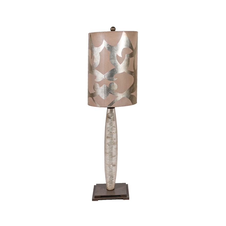 Contemporary Silver Tone Table Lamp