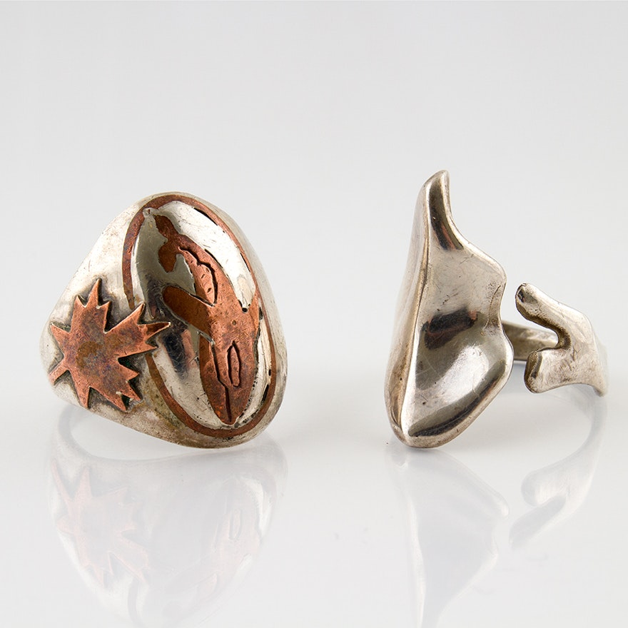 Tove Norlander Sterling Ring and Oval Ring