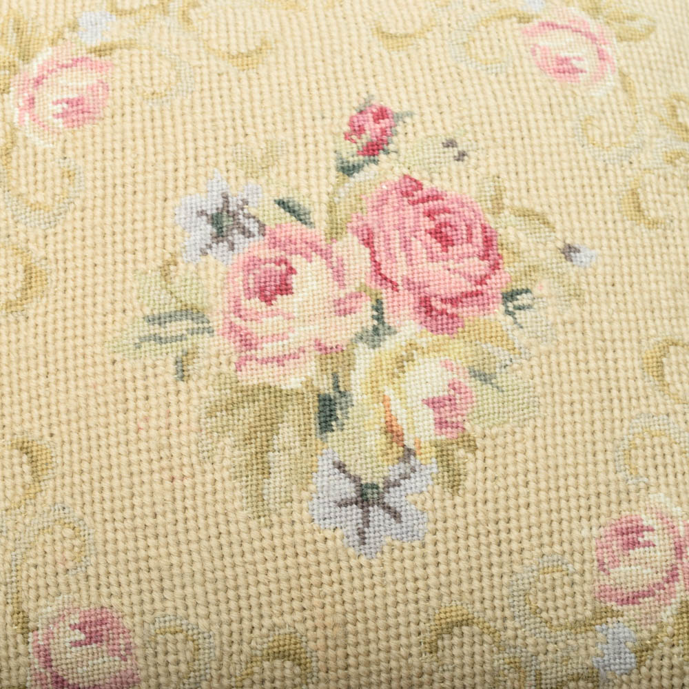Floral Needlepoint Throw Pillows