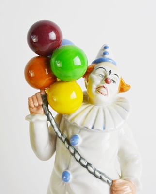 Royal Doulton "Balloon Clown" and "Biddy Pennyfarthing" Figurines