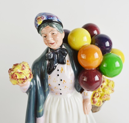 Royal Doulton "Balloon Clown" and "Biddy Pennyfarthing" Figurines