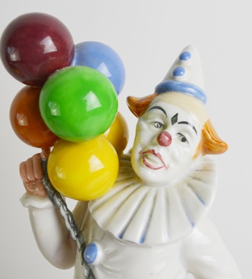 Royal Doulton "Balloon Clown" and "Biddy Pennyfarthing" Figurines