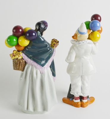 Royal Doulton "Balloon Clown" and "Biddy Pennyfarthing" Figurines