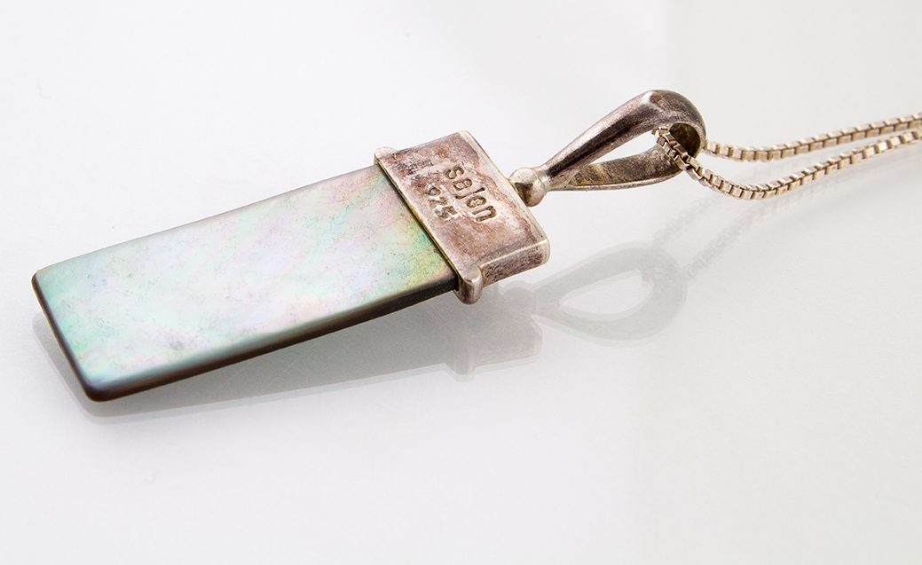 Sajen Sterling Necklace and Pendants Featuring Abalone, Peridot and Tanzanite