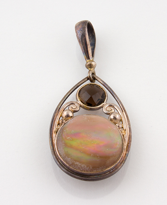 Sajen Sterling Necklace and Pendants Featuring Abalone, Peridot and Tanzanite