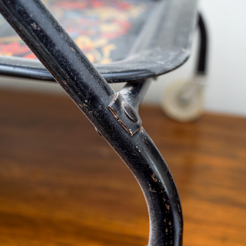 Vintage Metal Folding Tray Cart