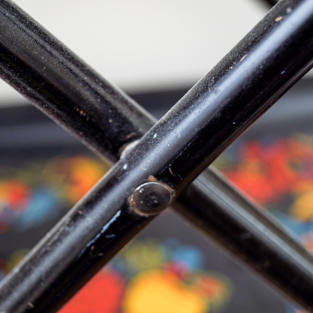 Vintage Metal Folding Tray Cart