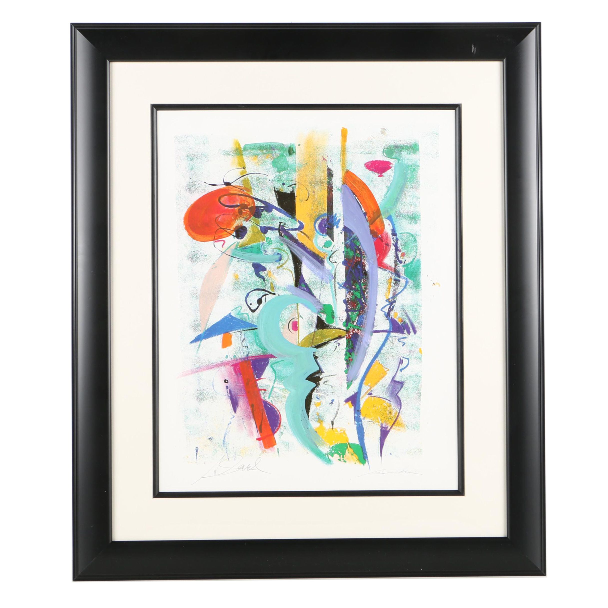 Hand-Embellished Offset Lithograph After Alfred Gockel