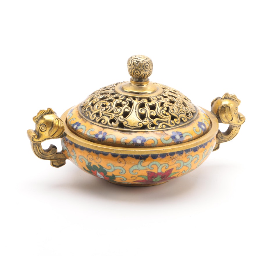 Republic Period Chinese Cloisonné Censer