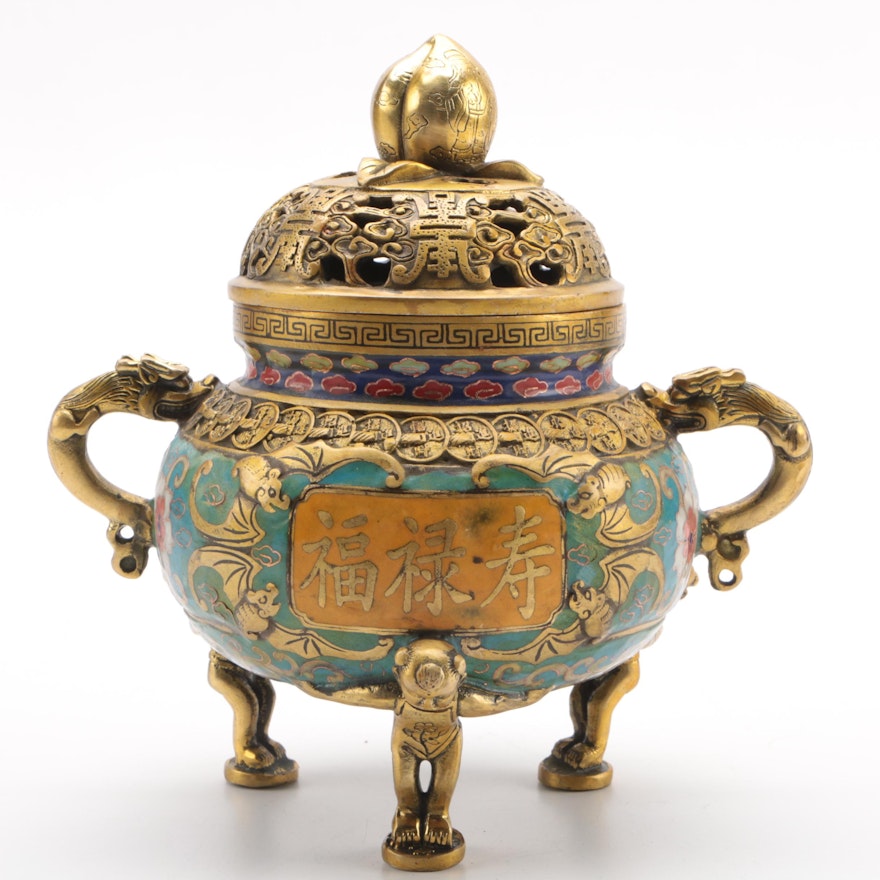 Chinese Cloissone Censer