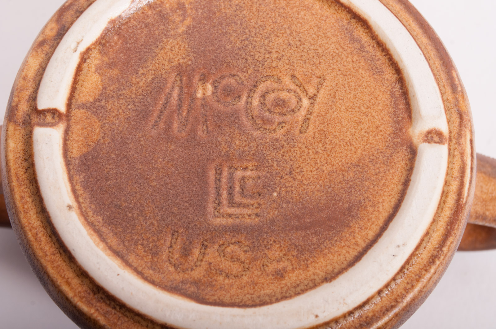 Vintage McCoy Pottery Stoneware "Mesa Canyon" Double-Handled Mugs