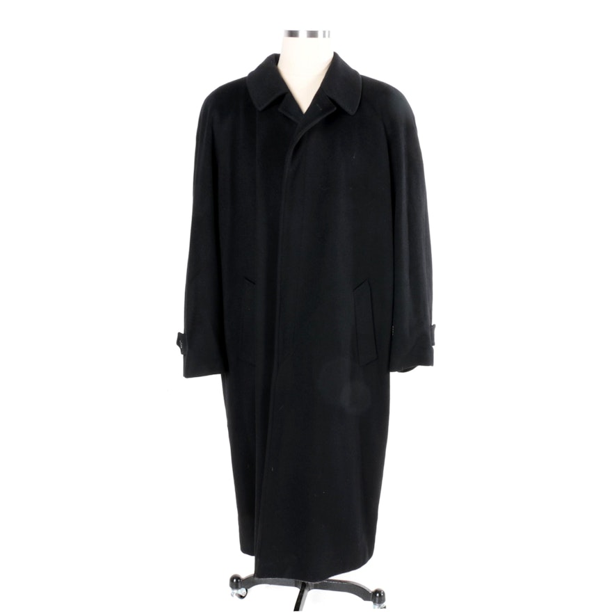 Men's Mario Valente Black Pure Cashmere Coat