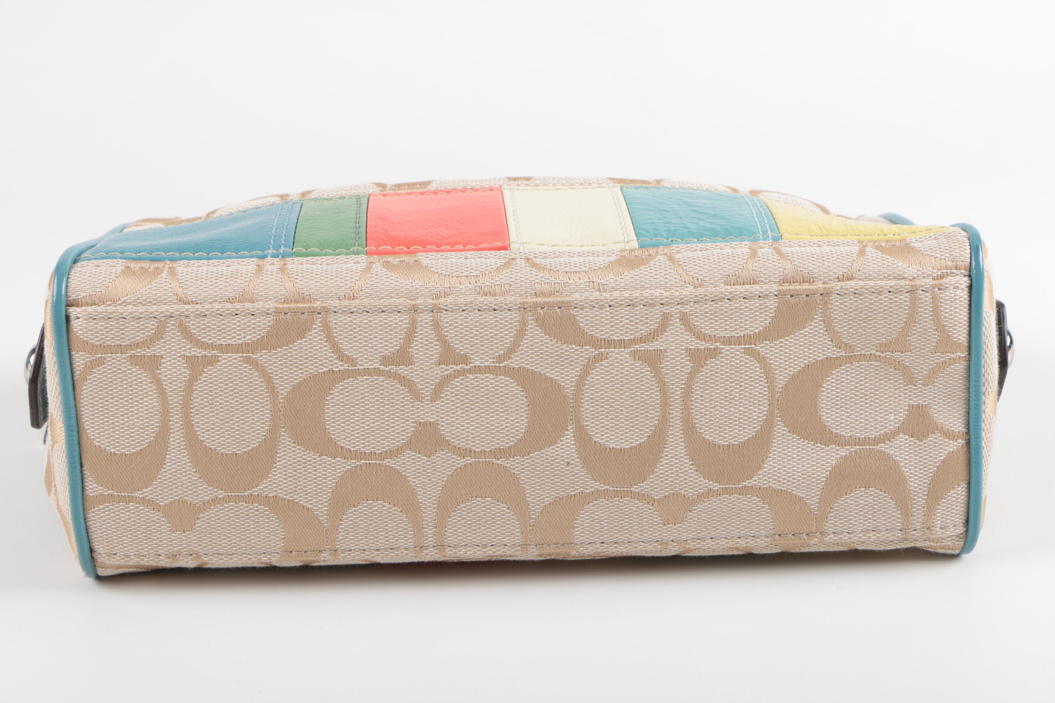 Coach Signature Canvas and Leather Cosmetic Case