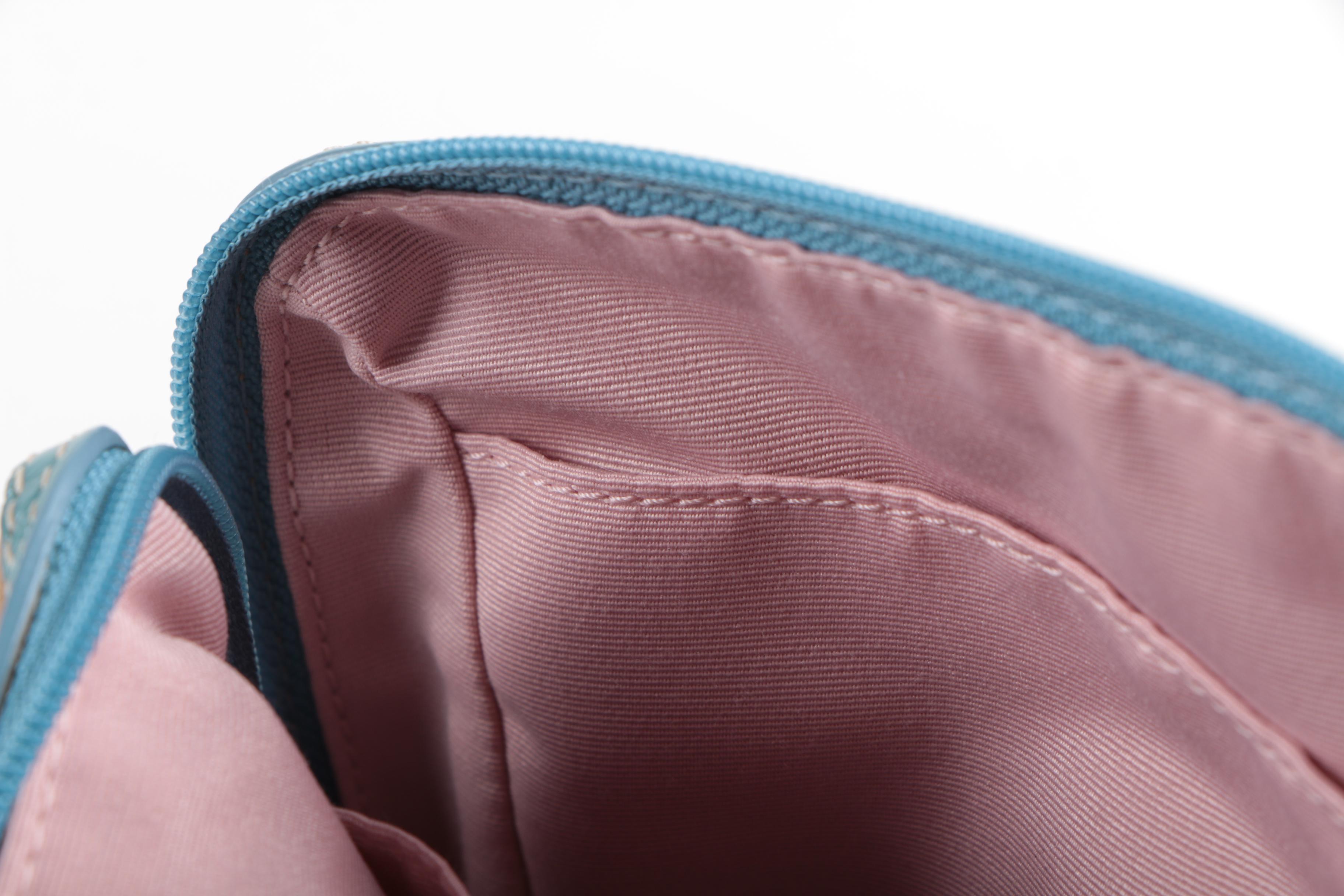 Coach Signature Canvas and Leather Cosmetic Case