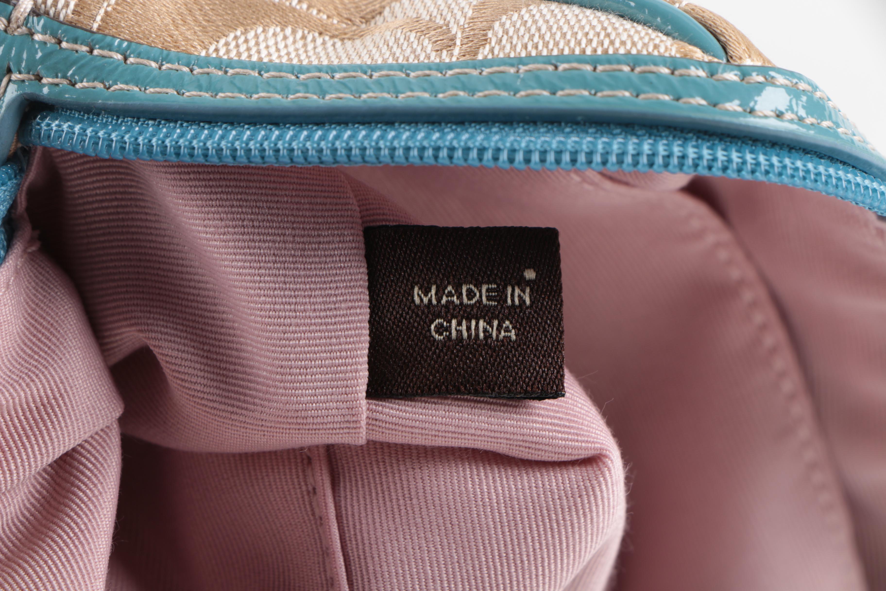 Coach Signature Canvas and Leather Cosmetic Case