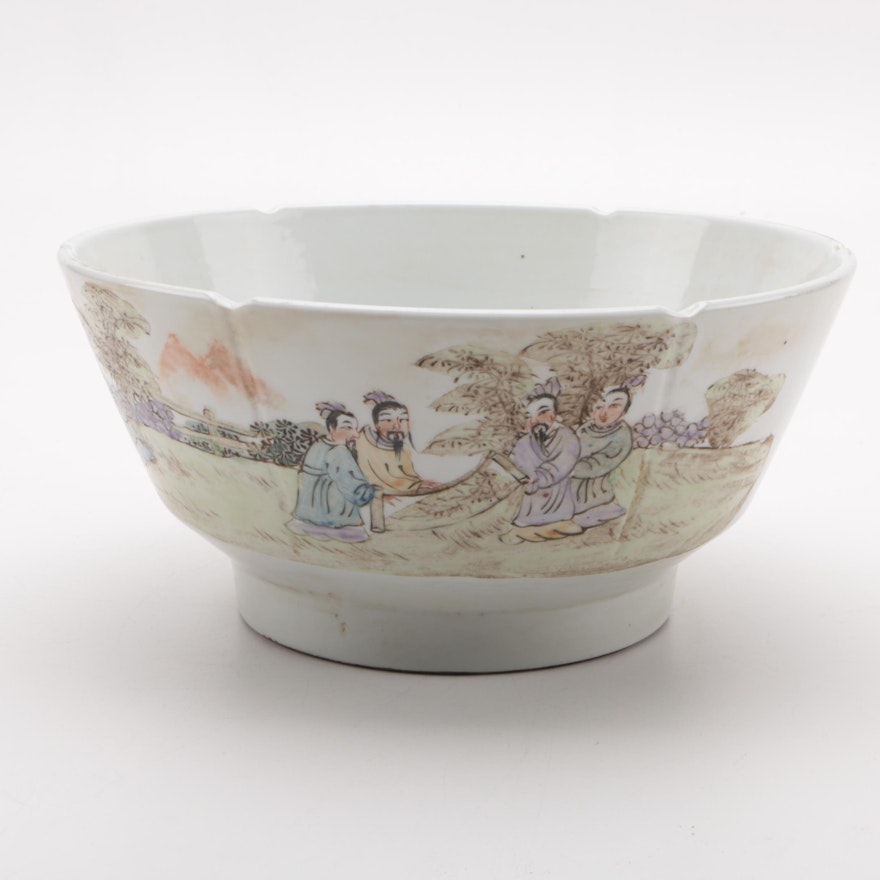 Vintage Hand-painted Chinese Porcelain Bowl