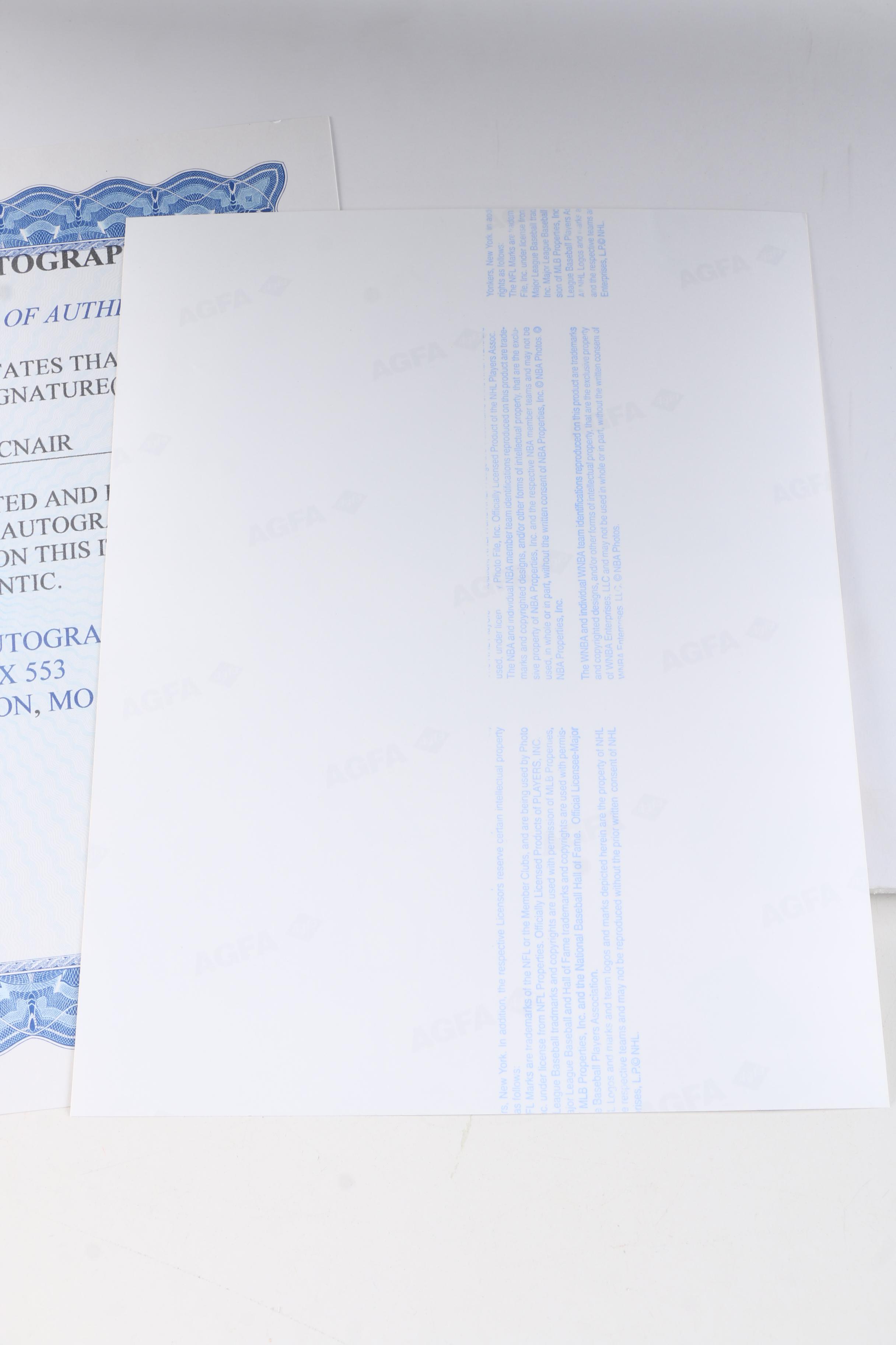 Autographed Steve McNair Photo