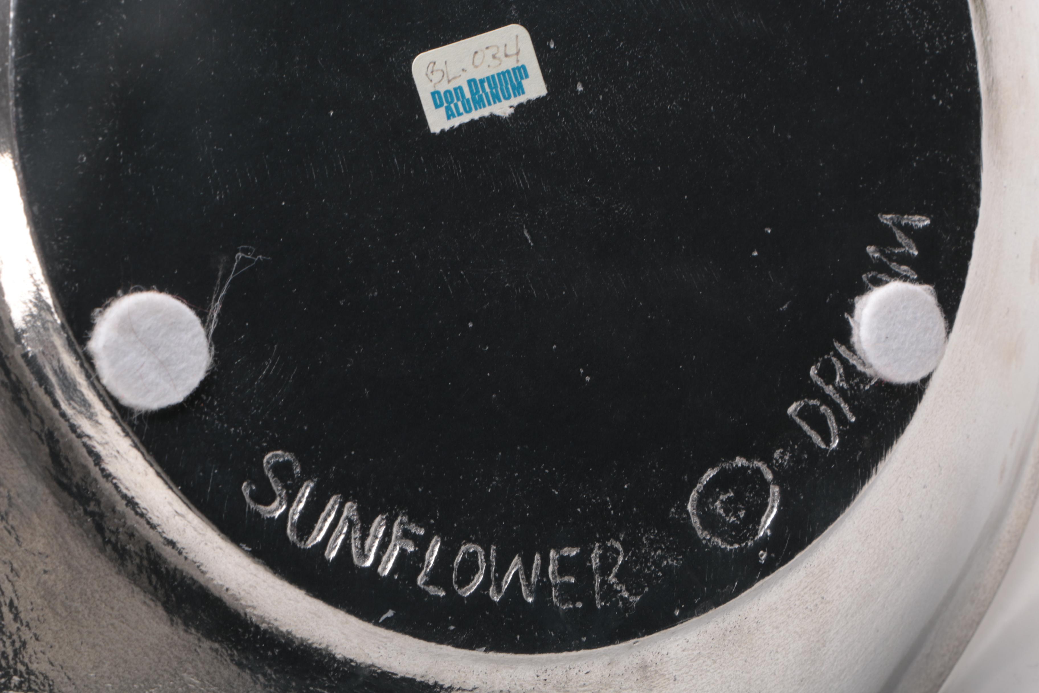 Don Drumm Aluminum "Sunflower" Shallow Bowl