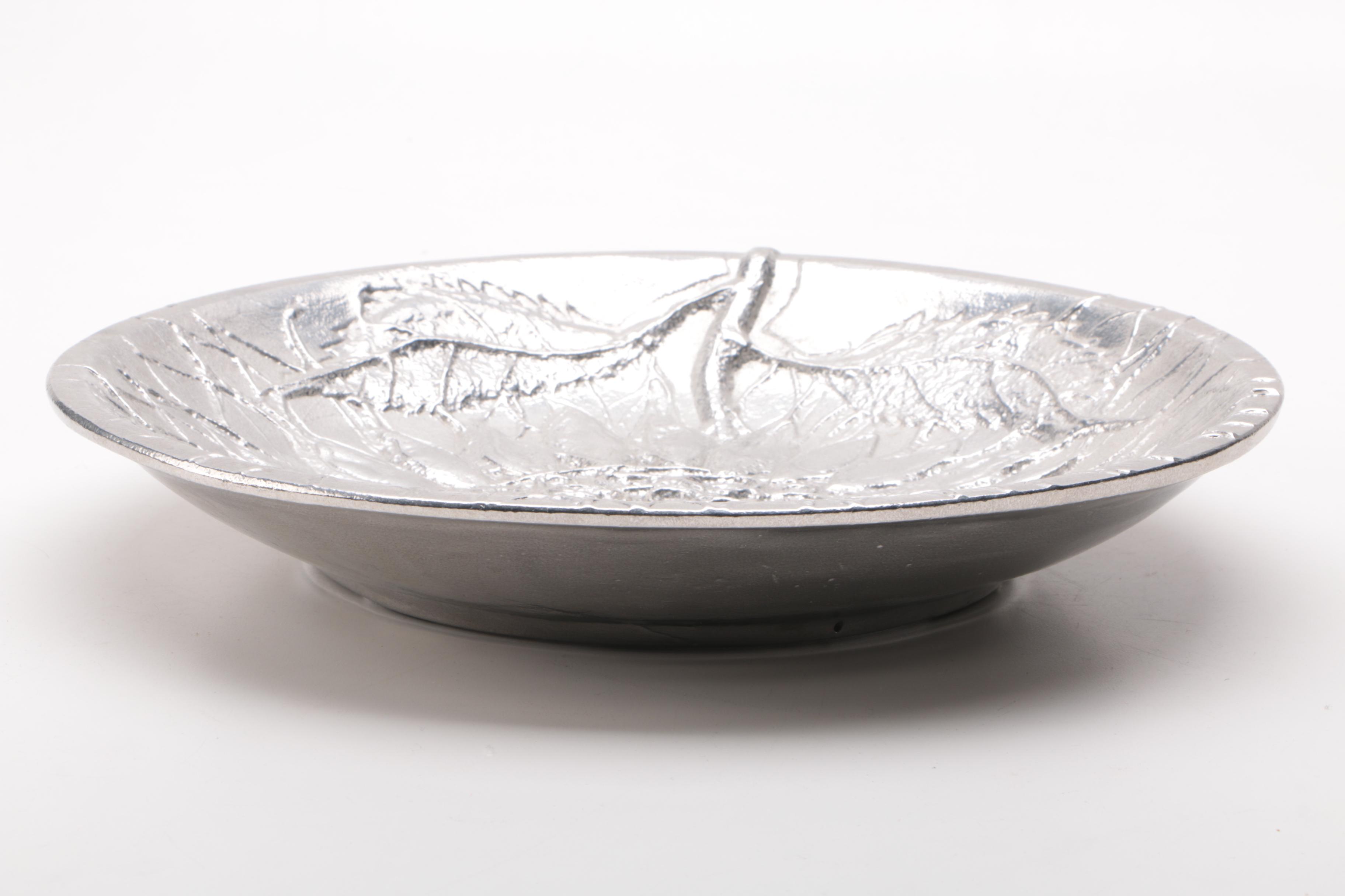 Don Drumm Aluminum "Sunflower" Shallow Bowl