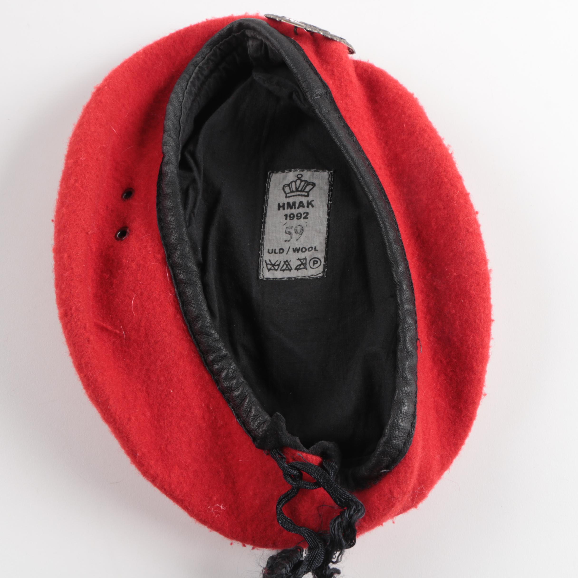 Red German Military Police Beret