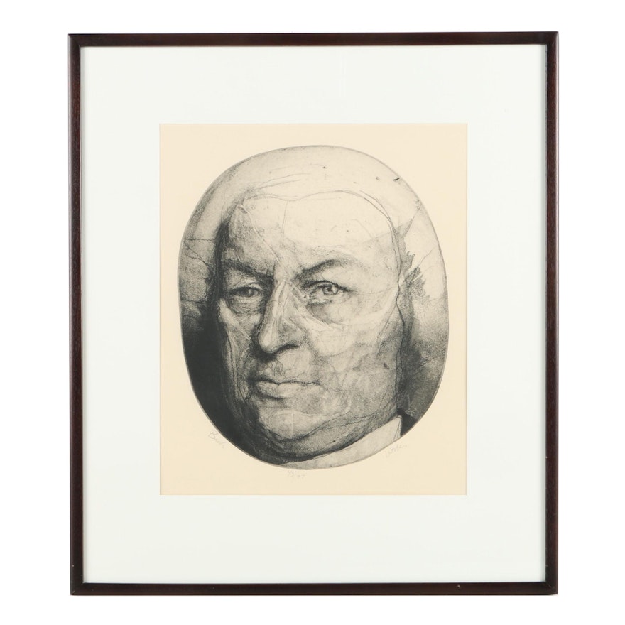 Charles Wells Limited Edition Intaglio Print on Paper "Bach"