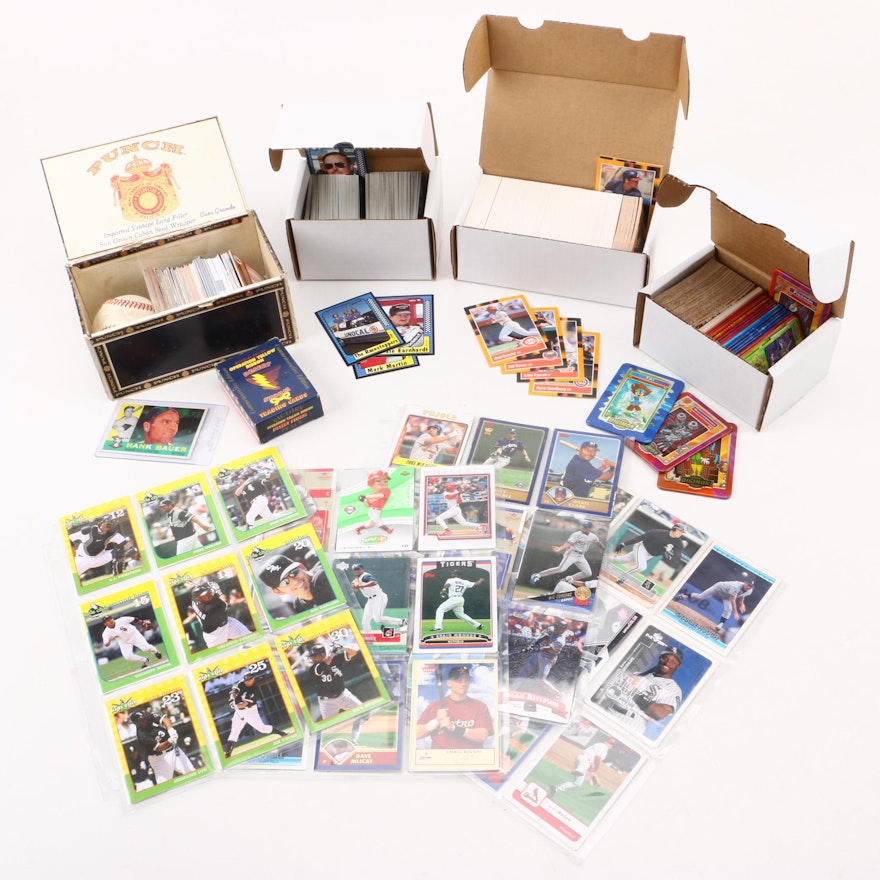 Assorted Trading Cards Including Baseball, NASCAR, and Digimon