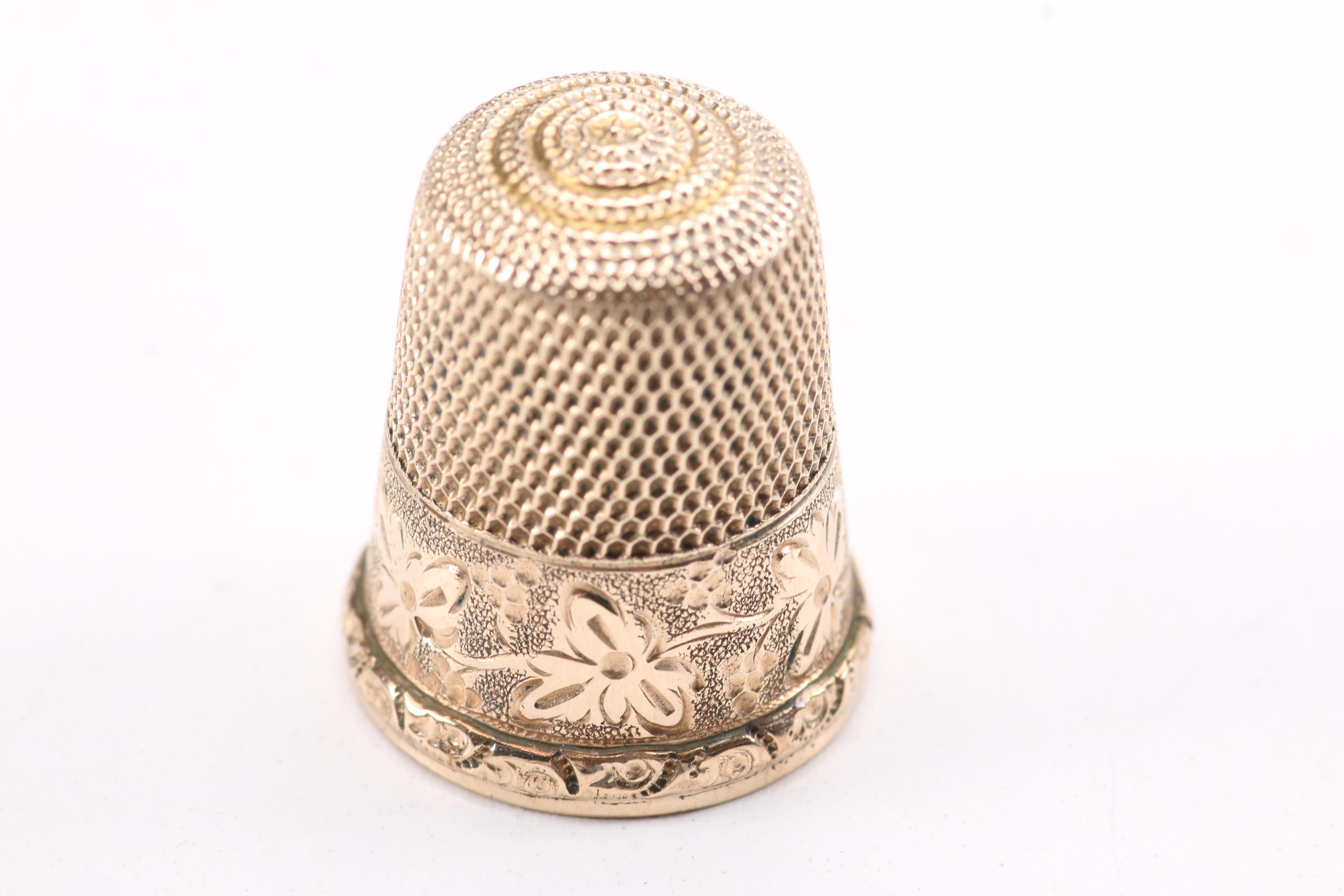 Tiffany & Co. Sterling Silver Acorn Pill Box and Simon Brothers Thimble