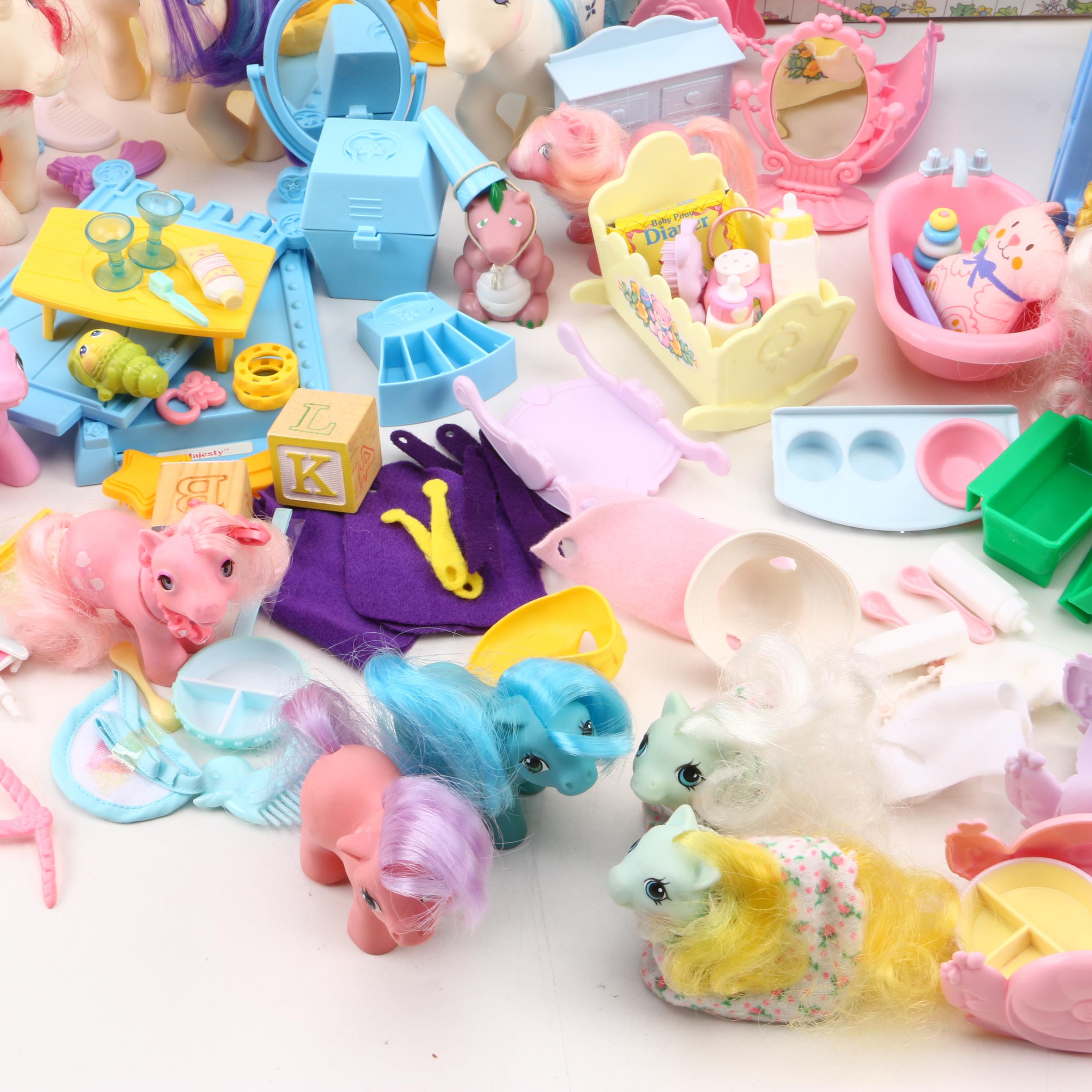 Vintage Hasbro "My Little Pony" Dolls and Accessories