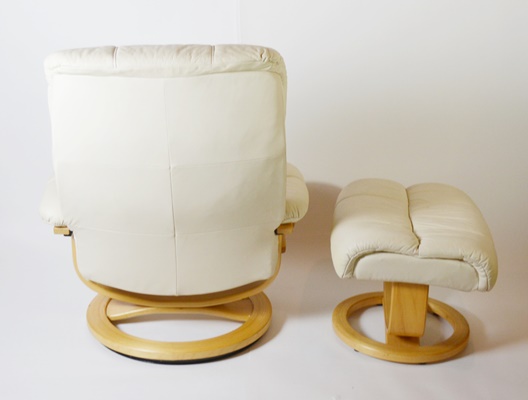 Palliser Furniture Leather Recliner Chair and Ottoman