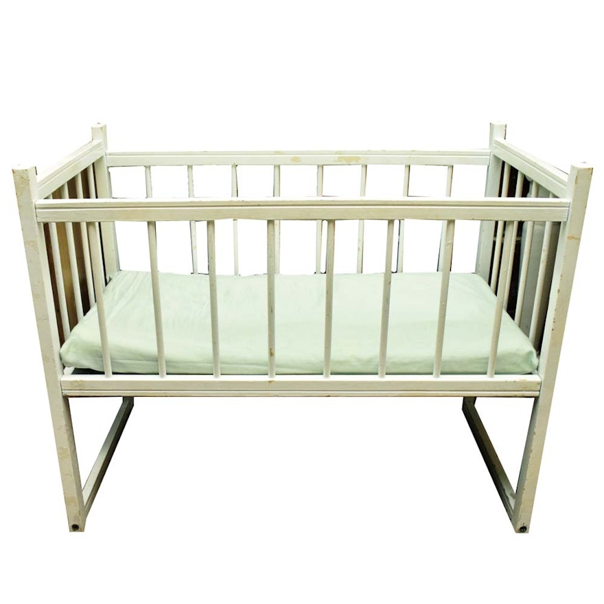 Antique Shaker Style Painted Crib